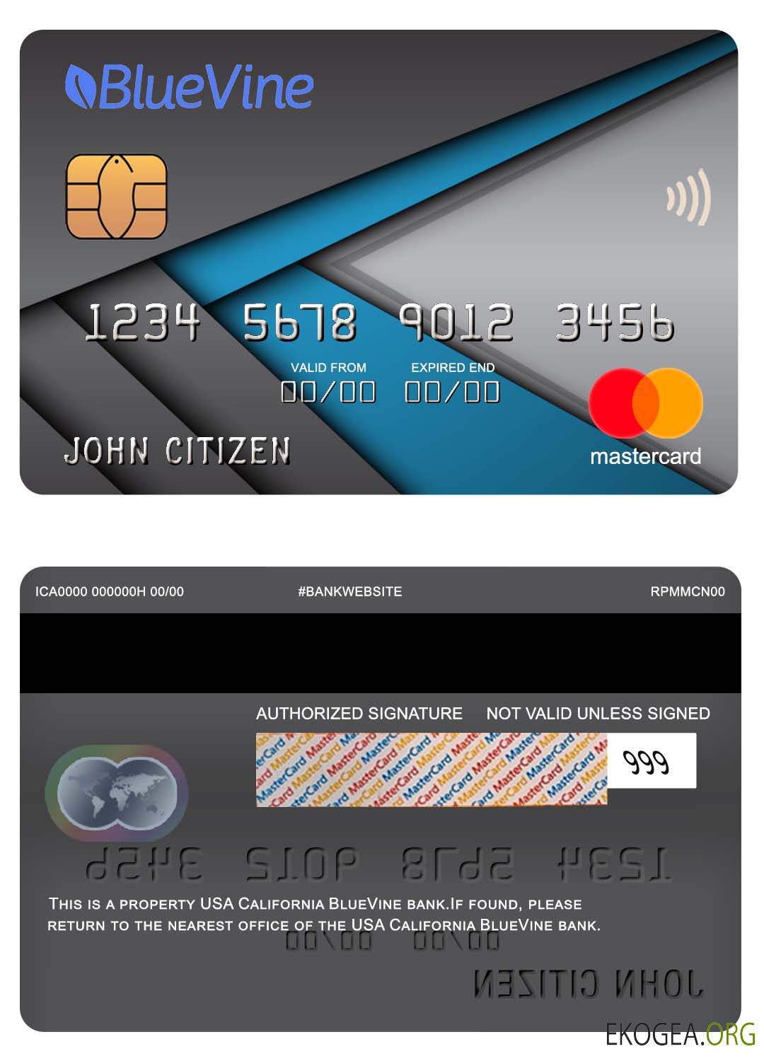 États Unis Californie BlueVine banque mastercard